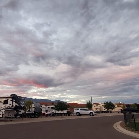 Breathtaking panoramic views of the surrounding desert, showcasing the natural beauty of Southern Utah RV Resort near St. George, Utah