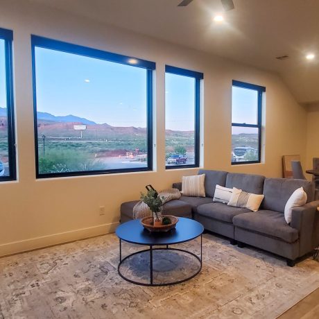 Modern, luxurious Desert Loft with stunning views of the red rock landscape at Southern Utah RV Resort near St. George, Utah. 